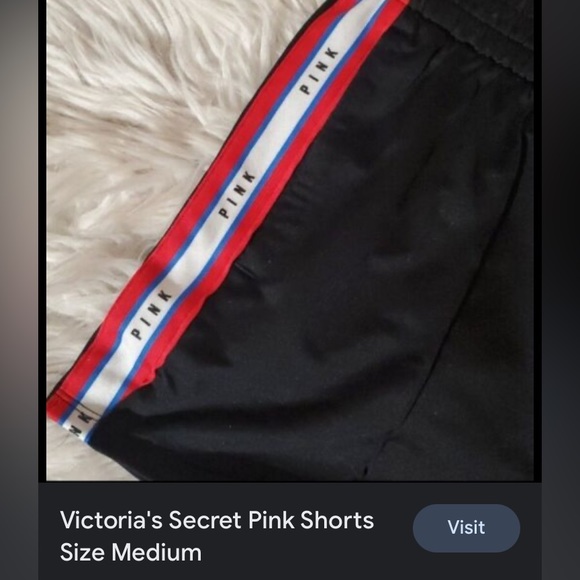 Vs pink track shorts🖤❤️ - Picture 3 of 7